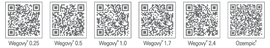 Wegovy and Ozempic QR Codes